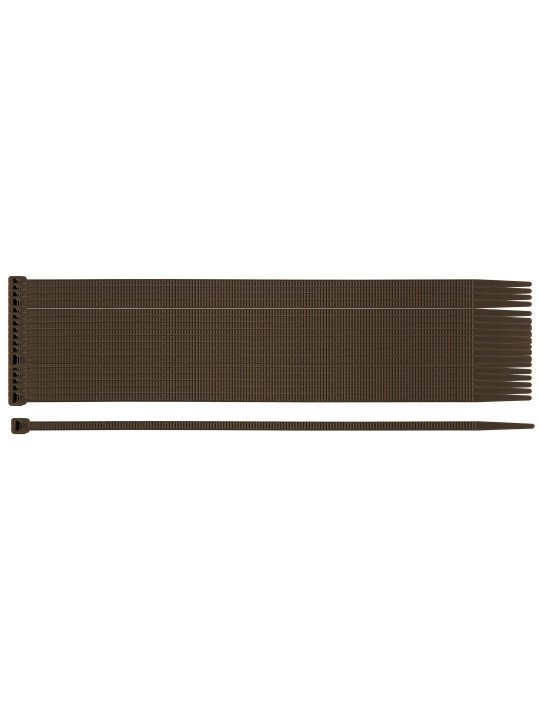 Užveržimo dirželiai 3,6 x 200 mm, 50 vnt, rudos spalvos