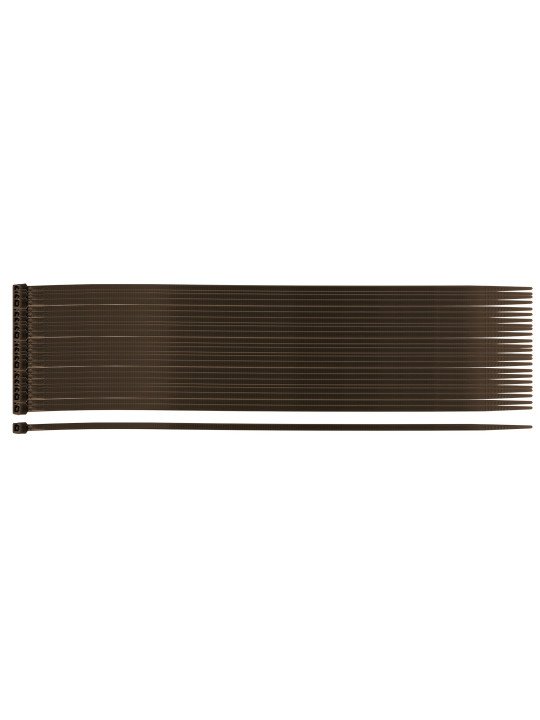 Užveržimo dirželiai 2,5 x 200 mm, 50 vnt, rudos spalvos