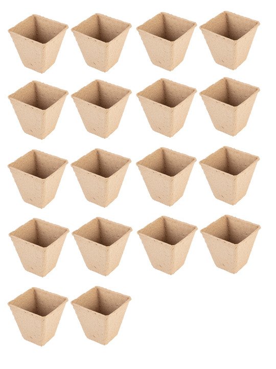 Durpių ankštys: 8 x 8 x 7,8 cm, 18 vnt