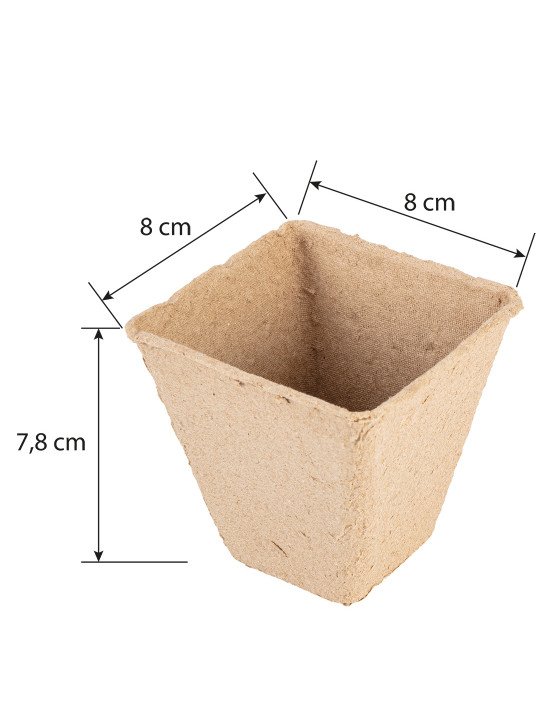 Durpių ankštys: 8 x 8 x 7,8 cm, 18 vnt