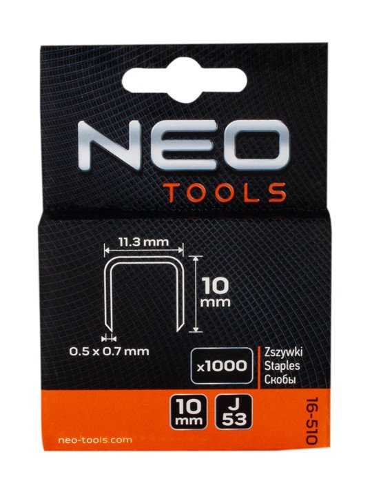 Kabės, tipas J -  10 mm, 1000     vnt.