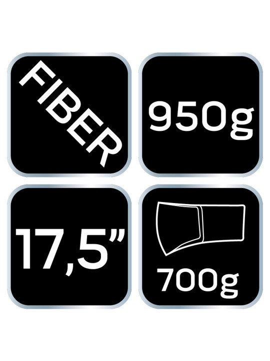 Kirvis 950g, galva 700g, stiklo pluosto rankena 17.5