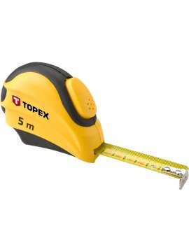Ruletė plieninė  Topex 5m./19mm (27C385) - TOPEX plieninė ruletė turi automatinį juostos užraktą.