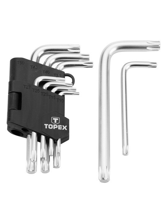 Raktai torciniai, T10-T50 komplekte 9 vnt.