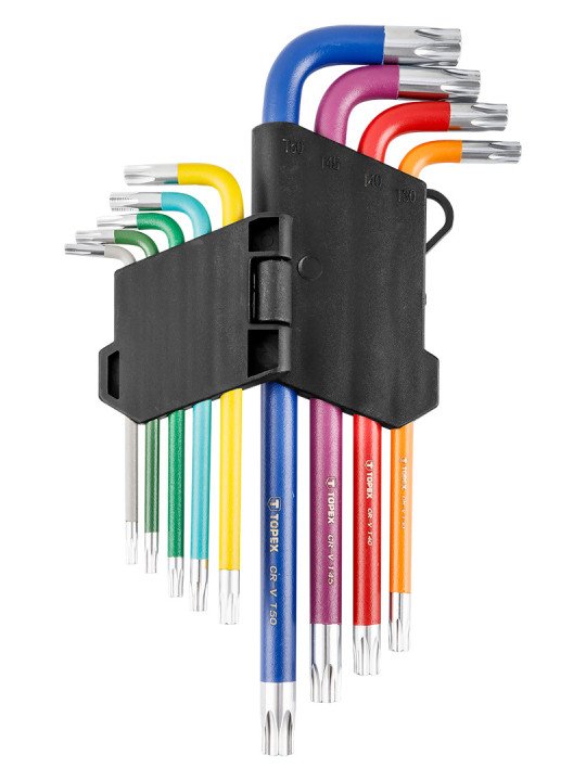Raktai Torx , T10-T50, spalvoti