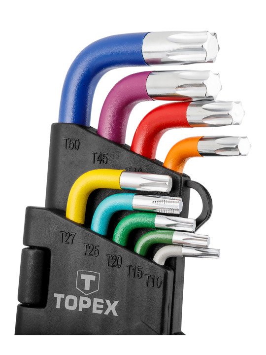 Raktai Torx , T10-T50, spalvoti