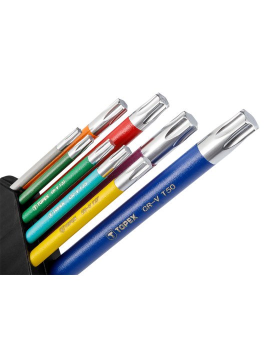 Raktai Torx , T10-T50, spalvoti