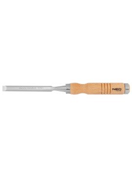 Kaltas 10 mm, CRV, medinė rankena - The 10 mm chisel, CRV, wooden handle 37-810 by NEO is a woodworking tool with a blade width of 10 mm, which is made from robust chrome vanadium steel.Kaltas 10 mm, CRV, medinė rankena (37-810) - The 10 mm chisel, CRV, w