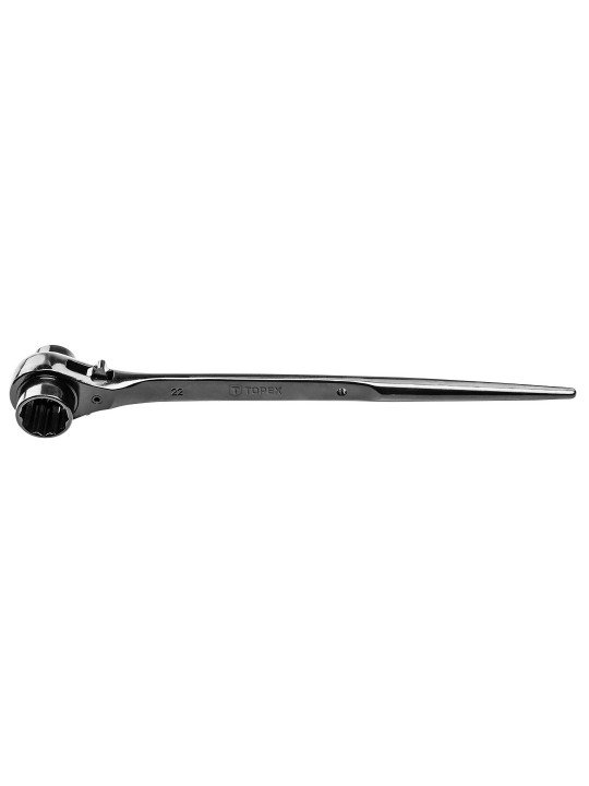 Double socket ratchet wrench 19x22 mm