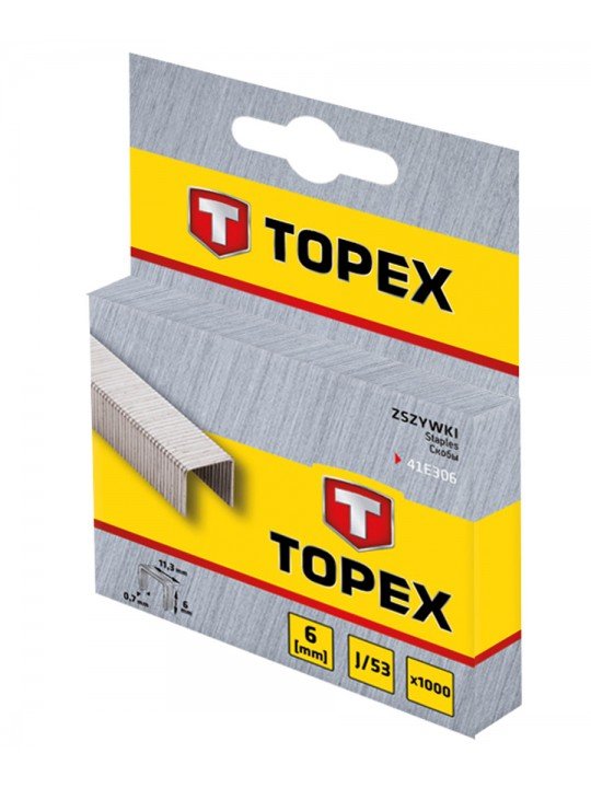 Kabės, tipas J - 6 mm, 1000 vienetų