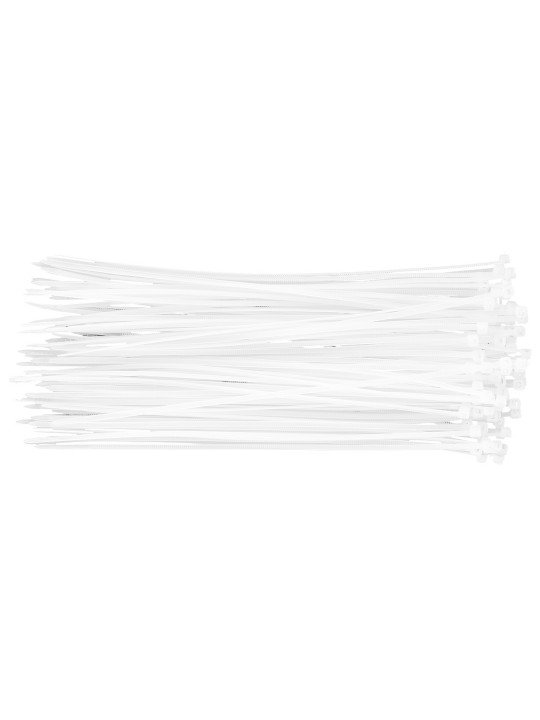 Užveržimo dirželiai 2,5mmx200mm, 100vnt. Balti