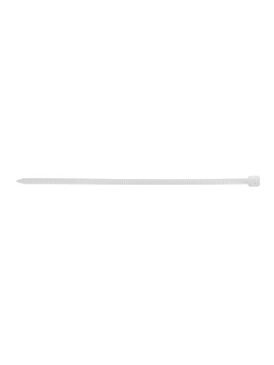 Užveržimo dirželiai 2,5mmx100mm, 100vnt. Balti