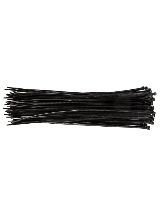 Užveržimo dirželiai 4,8mmx370mm, 75vnt. Juodi