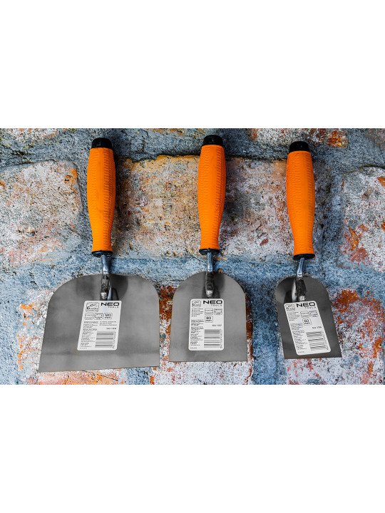 Tinko kraštinė mentele - suapvalinta , 80 mm, bi-material handle