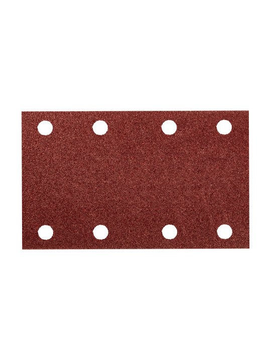 „Velcro“ šlifavimo popierius, stačiakampis 80 x 130 mm, P800, 5 vnt, su 8 skylėmis 04-623