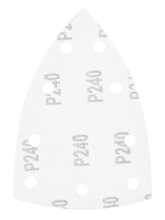 Šlifavimo popierius plienui 146 x 156 x 100 mm, p240, 5 vnt, su 9 skylėmis 04-623