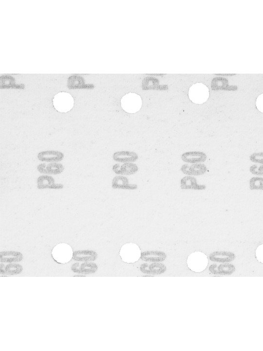 Šlifavimo popierius su „Velcro“ tvirtinimu 115 x 230 mm, K60, 5 vnt, su skylutėmis