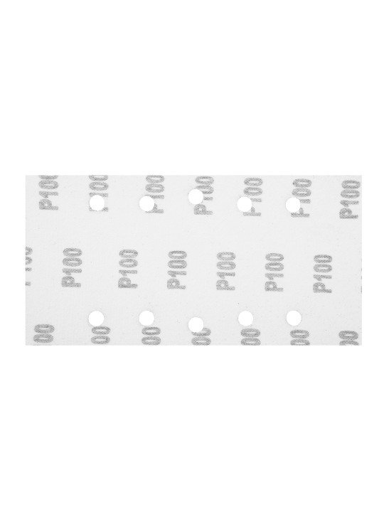 Šlifavimo popierius su „Velcro“ tvirtinimu 115 x 230 mm, K100, 5 vnt, su skylutėmis