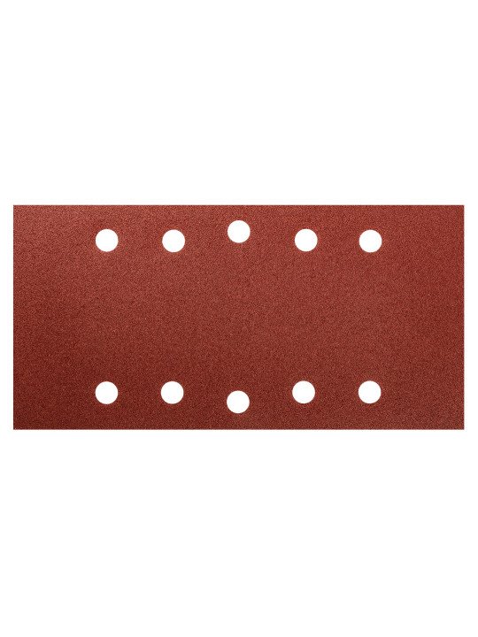 Šlifavimo popierius su „Velcro“ tvirtinimu 115 x 230 mm, K120, 5 vnt, su skylutėmis