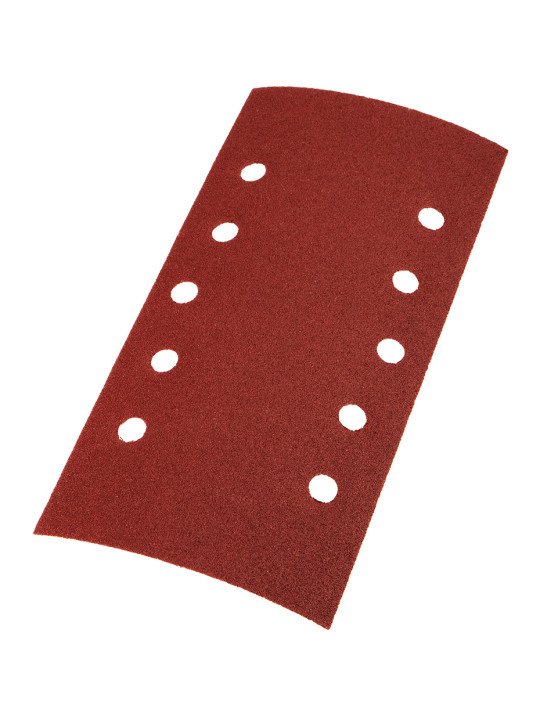 Šlifavimo popierius su „Velcro“ tvirtinimu 115 x 230 mm, K120, 5 vnt, su skylutėmis