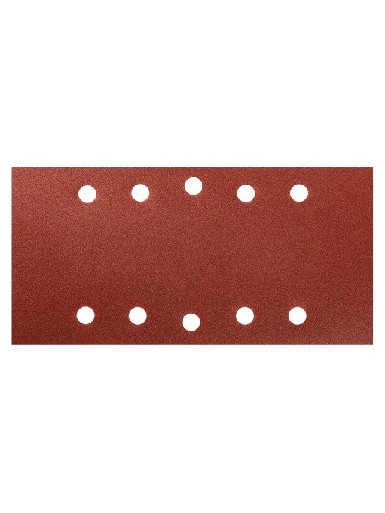 Šlifavimo popierius su „Velcro“ tvirtinimu 115 x 230 mm, K180, 5 vnt, su skylutėmis