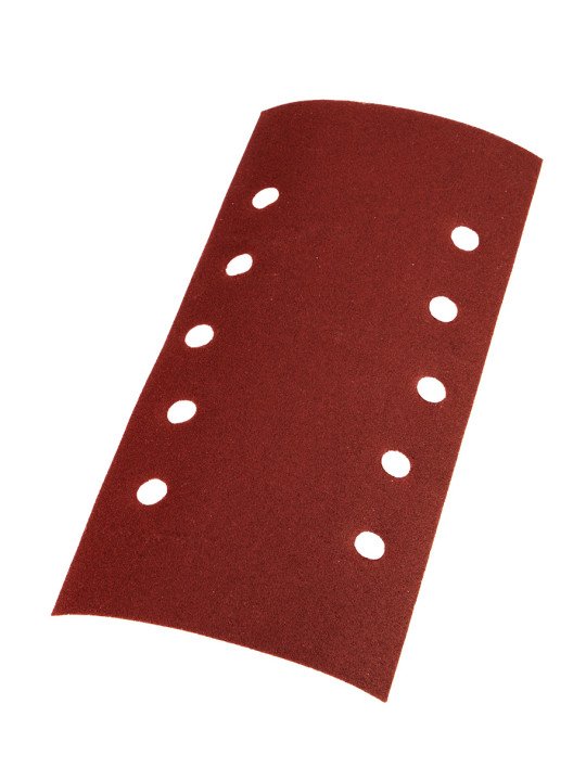 Šlifavimo popierius su „Velcro“ tvirtinimu 115 x 230 mm, K240, 5 vnt, su skylutėmis