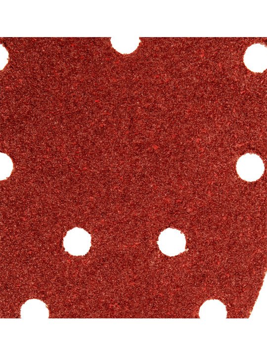 Šlifavimo popierius su „Velcro“ tvirtinimu delta 140 x 140 x 80 mm, K40, 5 vnt, su skylutėmis