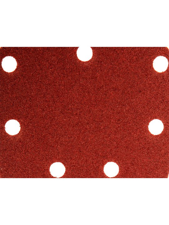 Šlifavimo popierius su „Velcro“ tvirtinimu delta 140 x 140 x 80 mm, K80, 5 vnt, su skylutėmis