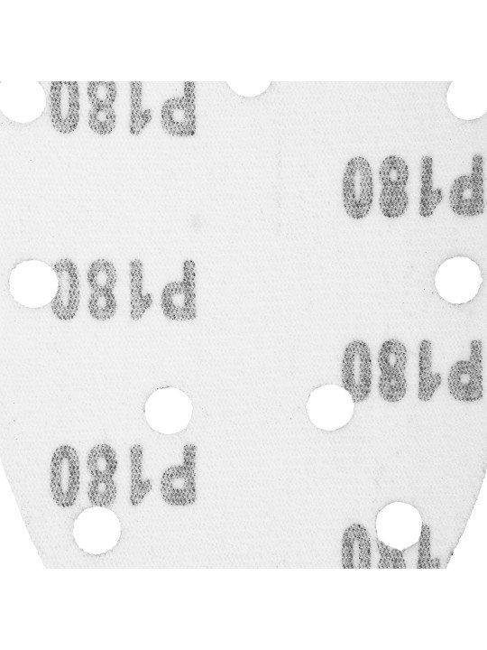 Šlifavimo popierius su „Velcro“ tvirtinimu delta 140 x 140 x 80 mm, K180, 5 vnt, su skylutėmis