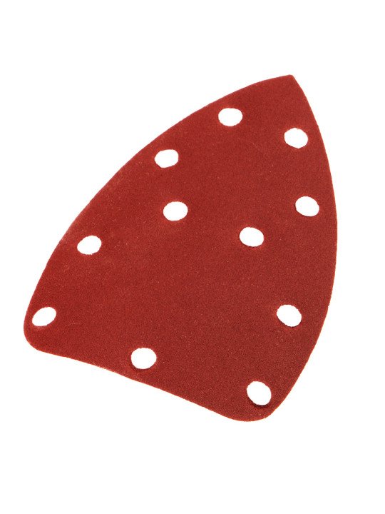 Šlifavimo popierius su „Velcro“ tvirtinimu delta 140 x 140 x 80 mm, K240, 5 vnt, su skylutėmis