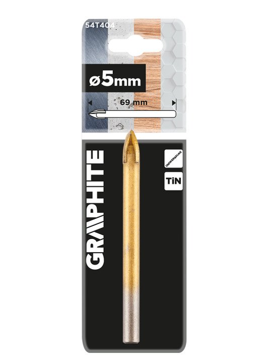 TiN universalus grąžtas, 5 mm