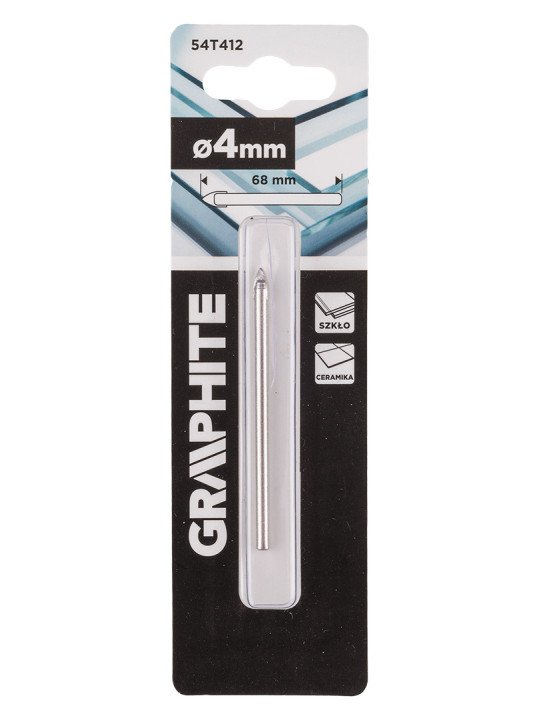 Stiklo gręžimo grąžtas 4 mm