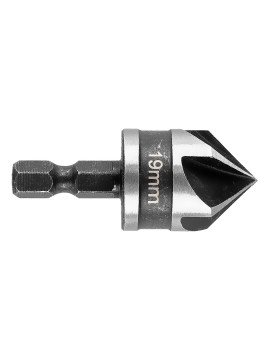 Gilintuvas Hex 19 mm (54T422) - „Hex Chamfer“, 19 mm 54T422 pagal grafitą, yra įrankis, skirtas pasigaminti gręžiamoje skylėje, leidžiančiai paslėpti varžto ar varžto galva medžiagoje - medieną, aliuminį ir plastiką.