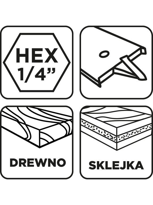 Medžio grąžtas, 34 x 152 mm