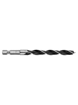 Medienos grąžtas, Hex tvirtinimo 8,0 mm (54T581) - „Hex 8,0 mm“ medienos grąžtas 54T581 pagal grafitą yra gręžimo bitas, skirtas dirbti su mediena ir fanera, pasižymi šešiabriauniu konu.