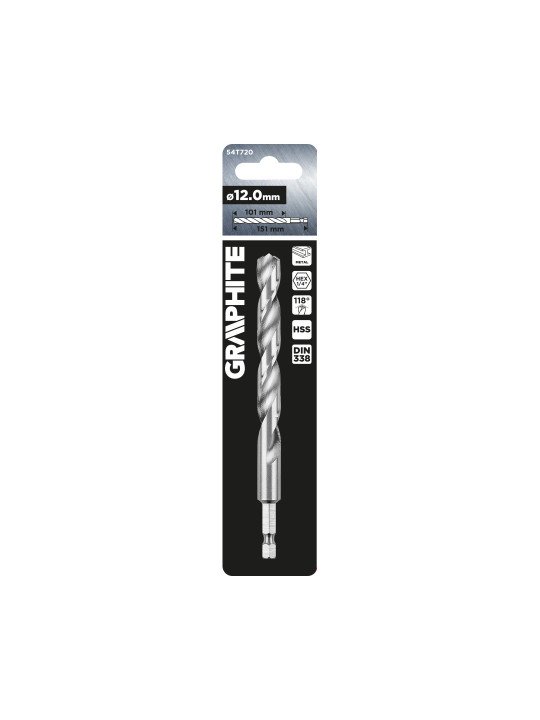 Grąžtas metalui Hex 12,0 mm