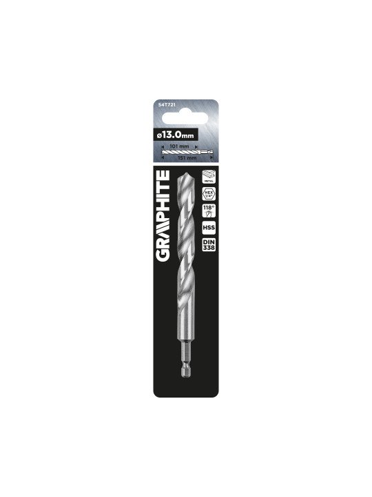 Grąžtas metalui Hex 13,0 mm