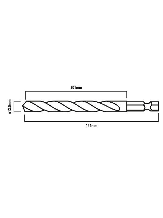 Grąžtas metalui Hex 13,0 mm