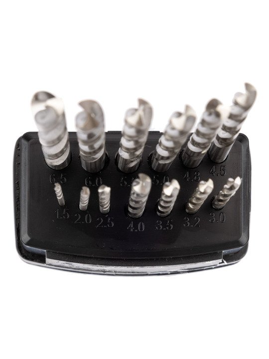HSS -G metalo grąžtai, 1,5–6,5 mm, nustatytas 13 kompiuterių