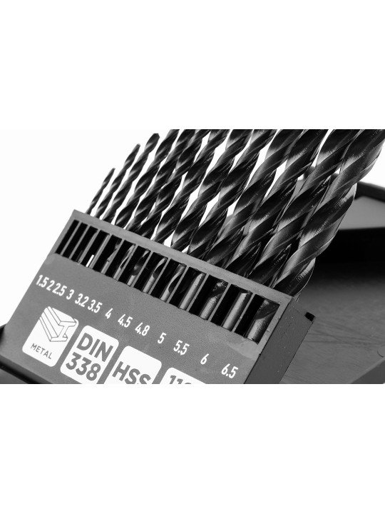 „HSS Metalo grąžtas“, 1,5–6,5 mm, nustatytas 13 kompiuterių