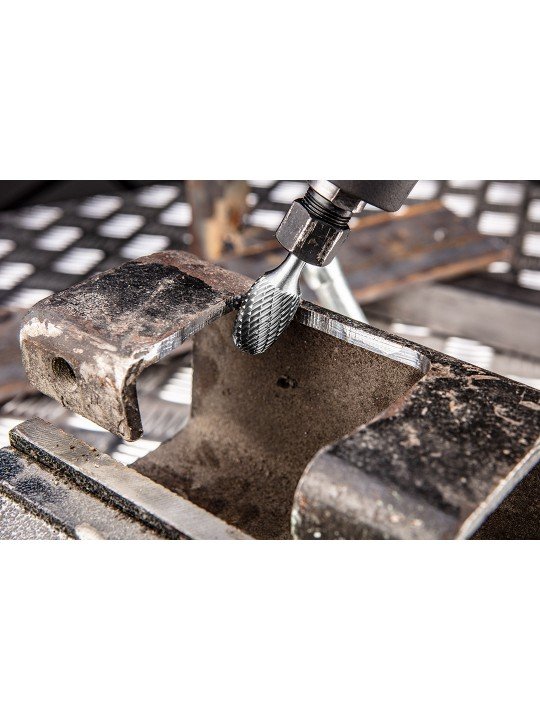 Metalo freza HM, type E (oval), 10 x 16 mm, shank 6 x 45 mm