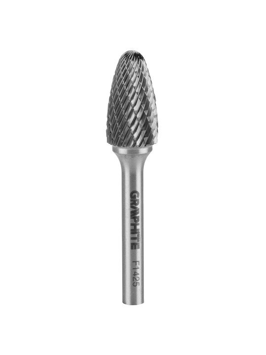 Metalo freza HM, type F (ogival rounded), 14 x 25 mm, shank 6 x 45 mm