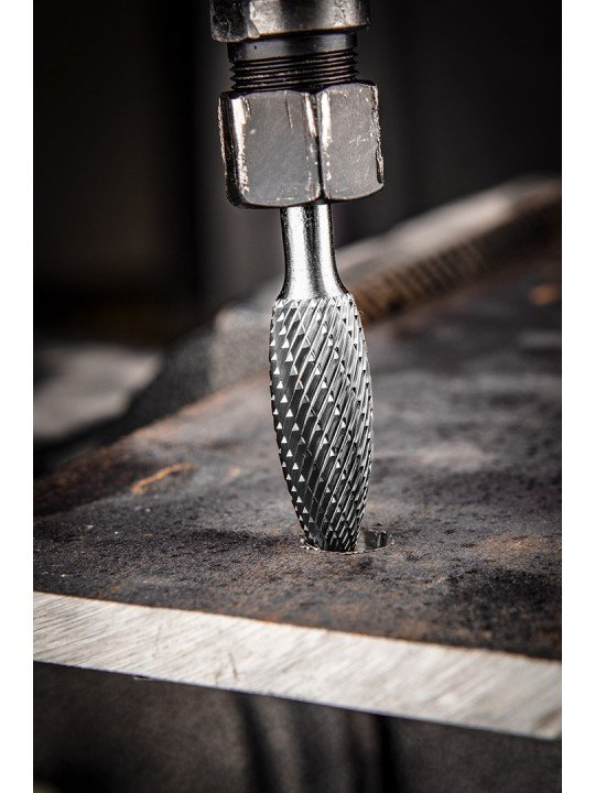 Metalo freza HM, type H (flame), 12 x 32 mm, shank 6 x 45 mm