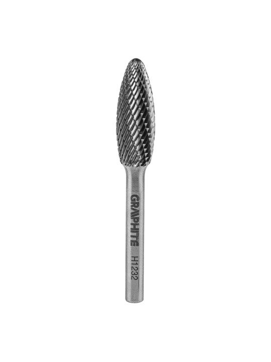 Metalo freza HM, type H (flame), 12 x 32 mm, shank 6 x 45 mm