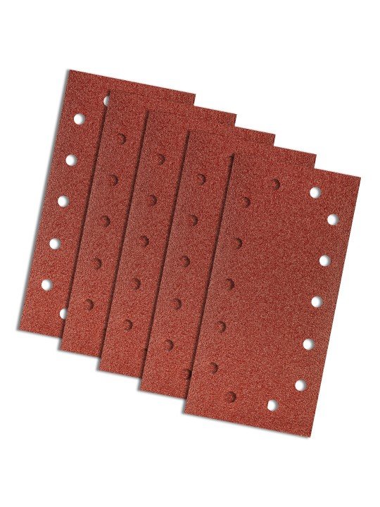 Velcro švitrinis popierius 115 x 230 mm, K60, 5 vnt., su skylutėmis