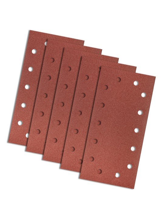 Velcro švitrinis popierius 115 x 230 mm, K120, 5 vnt., su skylutėmis