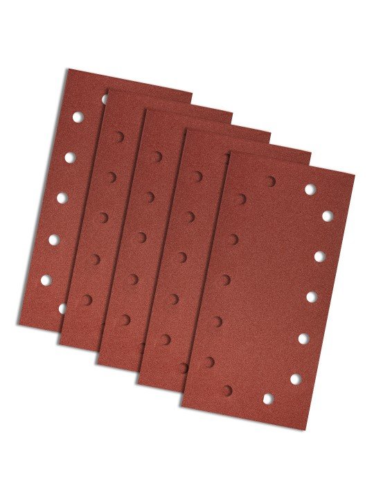 Velcro švitrinis popierius 115 x 230 mm, K180, 5 vnt., su skylutėmis