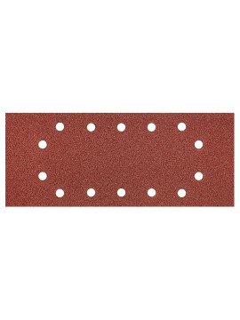 Šlifavimo popierius 115 x 280 mm, K80, 5 vnt., su skylutėmis - BUSŠlifavimo popierius 115 x 280 mm, K80, 5 vnt., su skylutėmis - Velcro sand paper 115 x 230 mm, K120, with holes, alumina grain, E-paper, semi-open coating, 5 pcs.Šlifavimo popierius 115 x 2