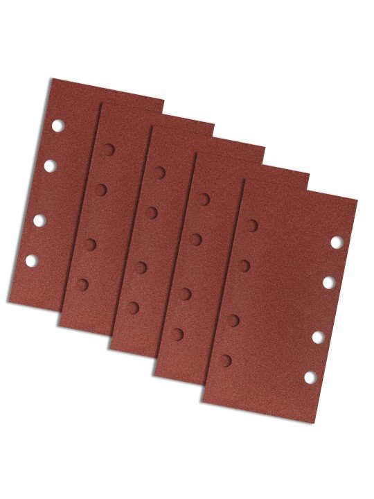 Velcro švitrinis popierius 93 x 185 mm, K180, 5 vnt., su skylutėmis