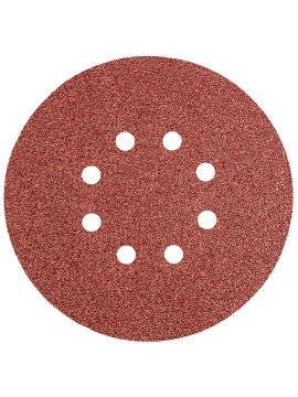 Velcro švitrinis popierius 150 mm, K40, 5 vnt., 8 skylučių (55H945) - Velcro sand paper GRAPHITE with diameter 150 mm.